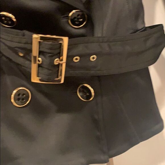 satin with gold button jacket - Picture 3 of 8